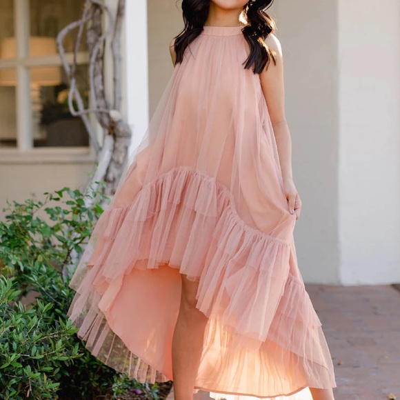 Joyfolie Other - Joyfolie Girls Pink Fay Tulle High-Low Party Dress